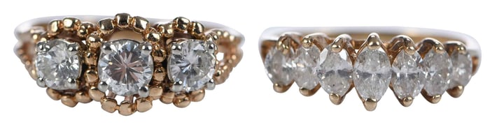 Two 14kt. Diamond Rings