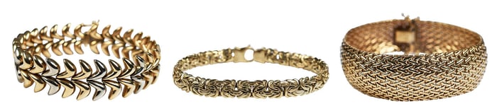 Three 14kt. Gold Bracelets
