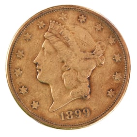 1899-S $20 Double Eagle Gold Coin