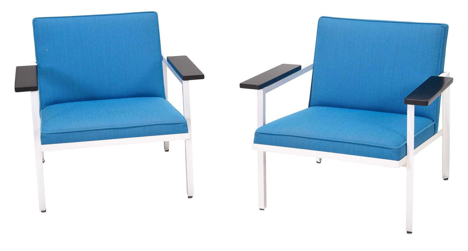 Pair of Attributed George Nelson for Herman Miller Steel Lounge Chairs (1 of 5)