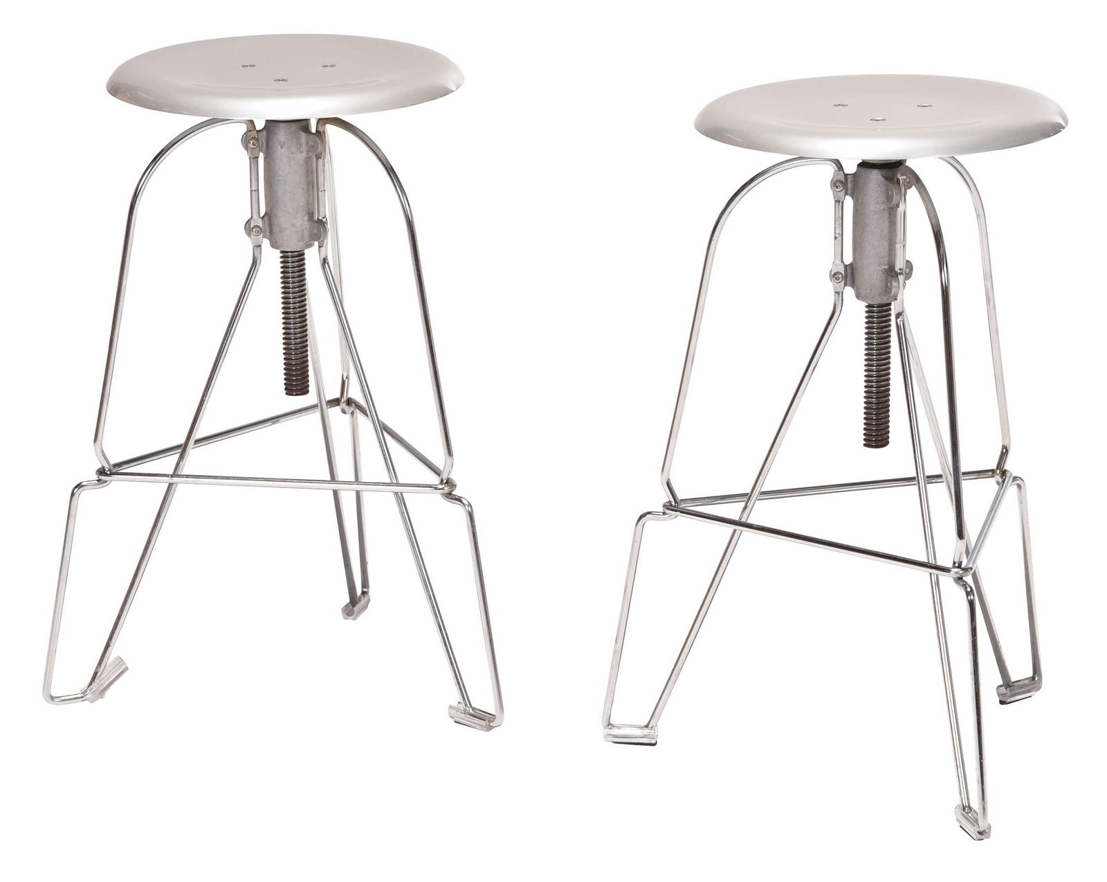 Pair of Jeff Covey Model 6 Aluminum Stools (1 of 8)