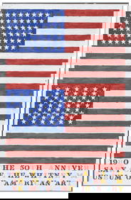 Jasper Johns Exhibition Poster, Two Flags (1 of 7)