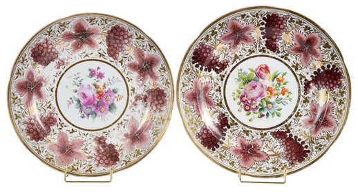 Pair of Imperial Russian Porcelain Korbievsky Service Plates