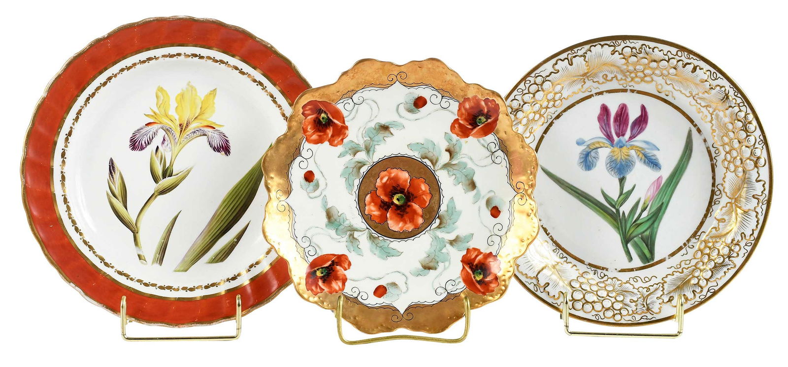 Group of Three Floral Porcelain Plates (1 of 14)