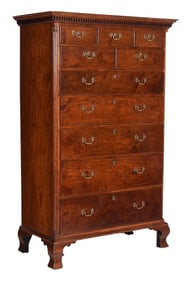 Pennsylvania Chippendale Walnut Tall Chest
