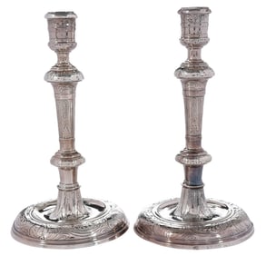 18th Century Irish Silver Candlesticks