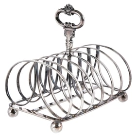 William IV English Silver Toast Rack