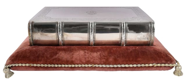 Fine William IV English Silver Book Form Inkstand, Benjamin Smith II