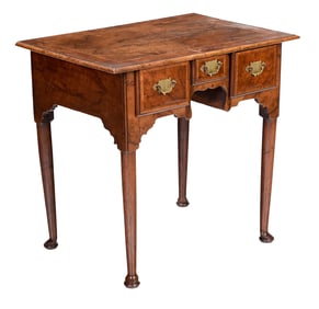 Diminutive Queen Anne Figured Walnut Dressing Table