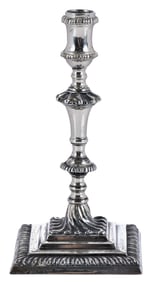 George IV English Silver Taper Stick, Rebecca Emes and Edward Barnard
