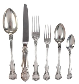 Set of Victorian English Silver Victoria Flatware,
