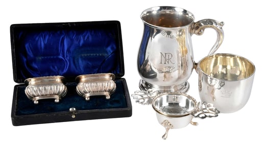 Five English Silver Table Items