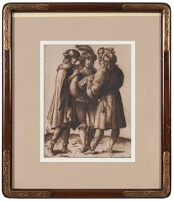 After Marcantonio Raimondi, Three Men Singing