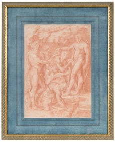 Italian School Drawing, Odysseus in the Underworld