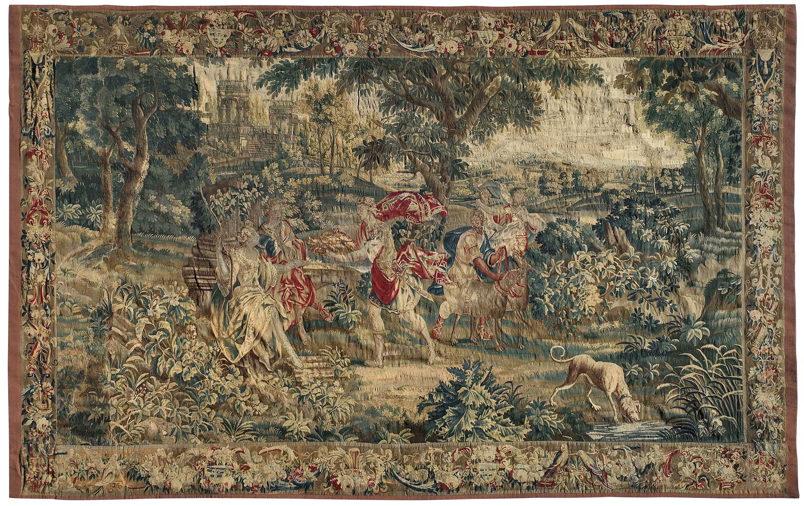 Flemish "Meleager Presenting to Atalanta the Head of the Calydonian Boar" Wool Tapestry (1 of 15)