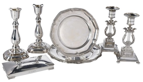 Nine Swedish Silver Table Items