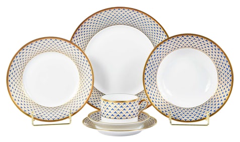 73 Piece Richard Ginori 'Diamanti' Dinner Service for 12 Place Settings