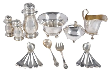 20 Pieces Hammered Swedish Silver, Most K. Andersen