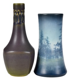 Two Rookwood Pottery Vases, Josephine Zettel and William Hentschel