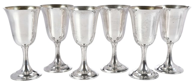 Set of 12 International Sterling Goblets