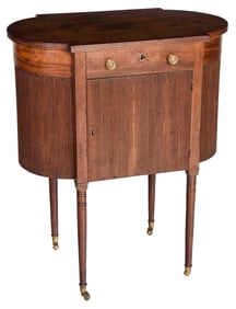 Fine Phyfe Attributed New York Federal Figured Mahogany Work Table