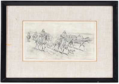 John Edward Borein, Blackfoot Women Moving Camp