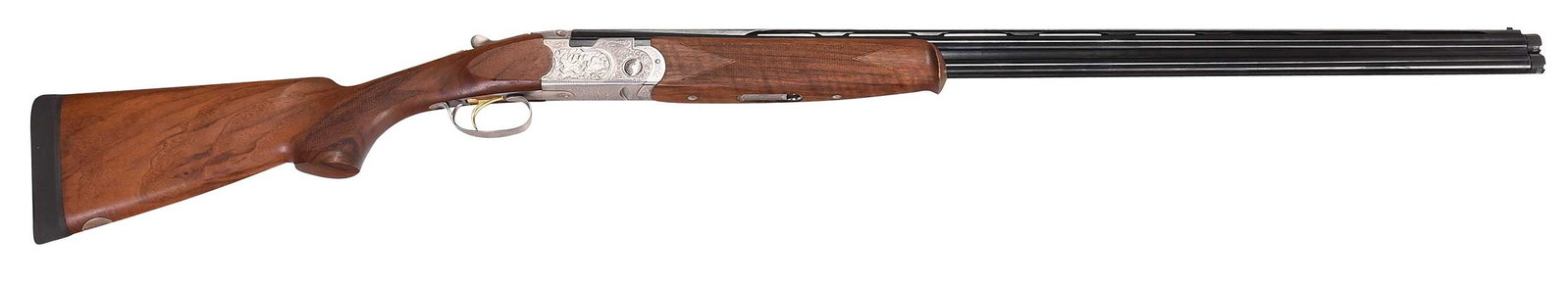 P. Berretta Silver Pigeon Double Barrel Shotgun: over and under configuration, serial number P82812B, 28 gauge, chambered for 2-3/4 in. shells, 13-1/2 in. LOP, butt stock slightly cast off, 30 in. barrel, vented barrel rib, bead front and rear sight