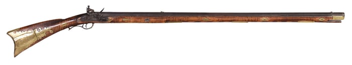 Pennsylvania Heavy Barrel Full Stock Flintlock Longrifle, John Palm Attributed