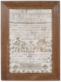 Charleston South Carolina Signed Needlework Sampler