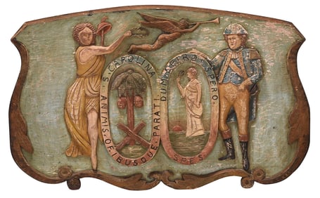 Carved Wood State of South Carolina Seal