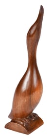 Amanda Crowe Attributed Cherokee Carved Wood Duck