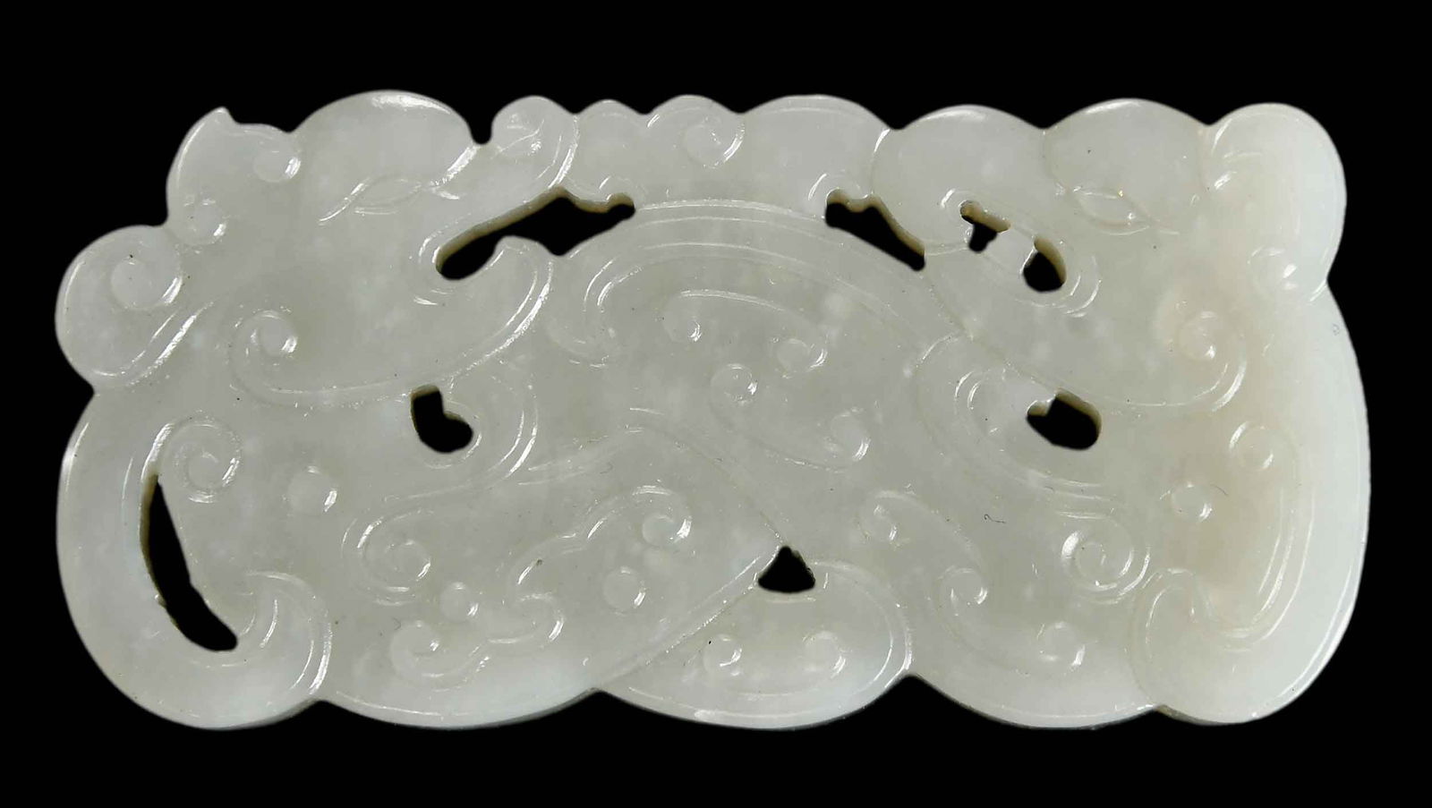 Small Chinese Carved White Jade Plaque (1 of 5)