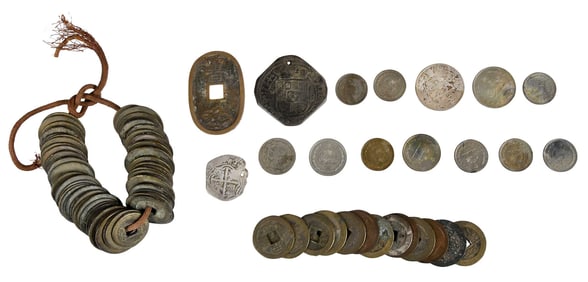 Group of Coins, Mostly Asian