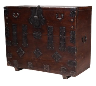Asian Iron Bound Chest