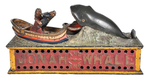 Cast Iron Mechanical Bank "Jonah and the Whale"