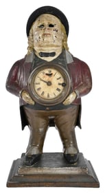 Cast Iron John Bull Moving Eye Clock