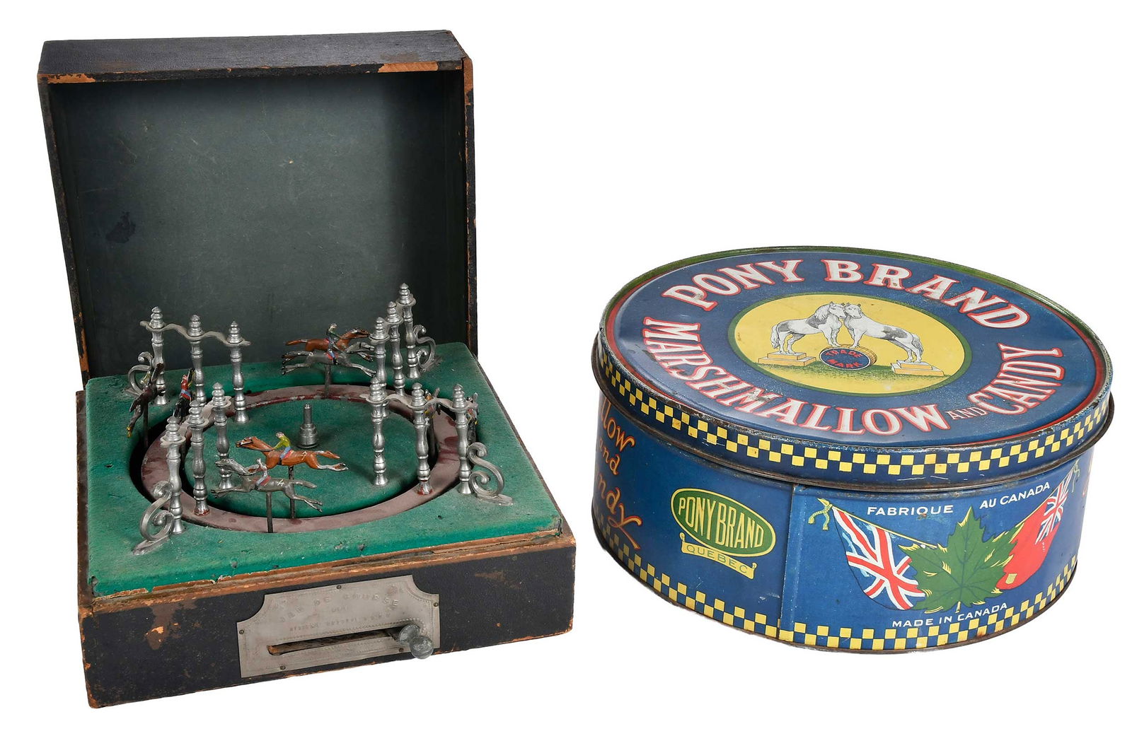 French Lever Action Horse Racing Game and Horse Themed Tin (1 of 12)