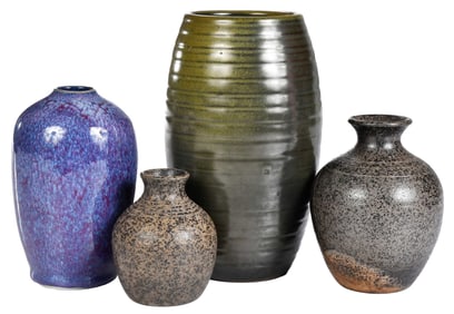 Four Pieces of Ben Owen III Pottery