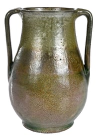 Log Cabin Pottery Double Handled Vase