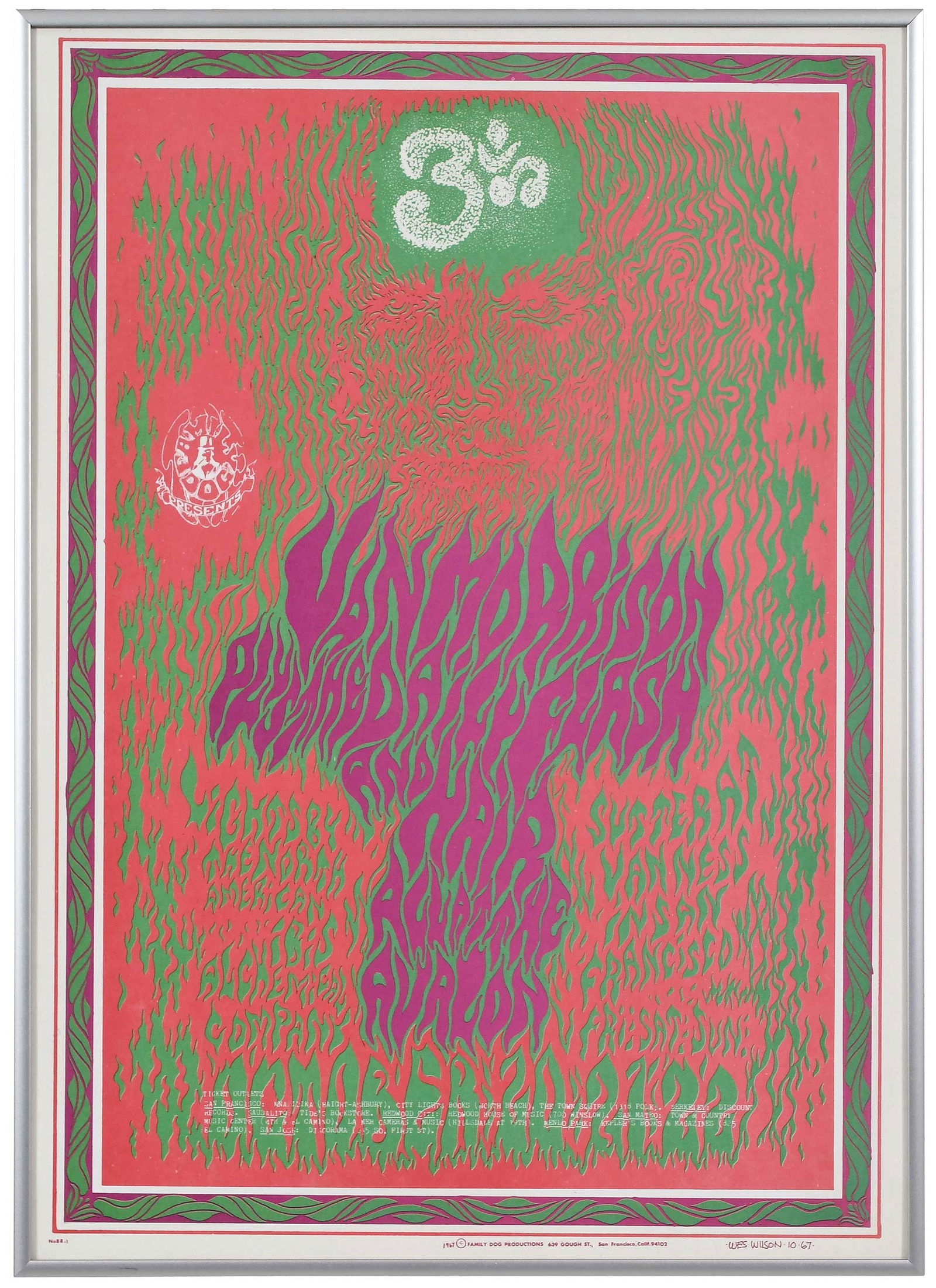 Van Morrison 1967 Avalon Ballroom Concert Poster "Ohm", FD-88 (1 of 5)