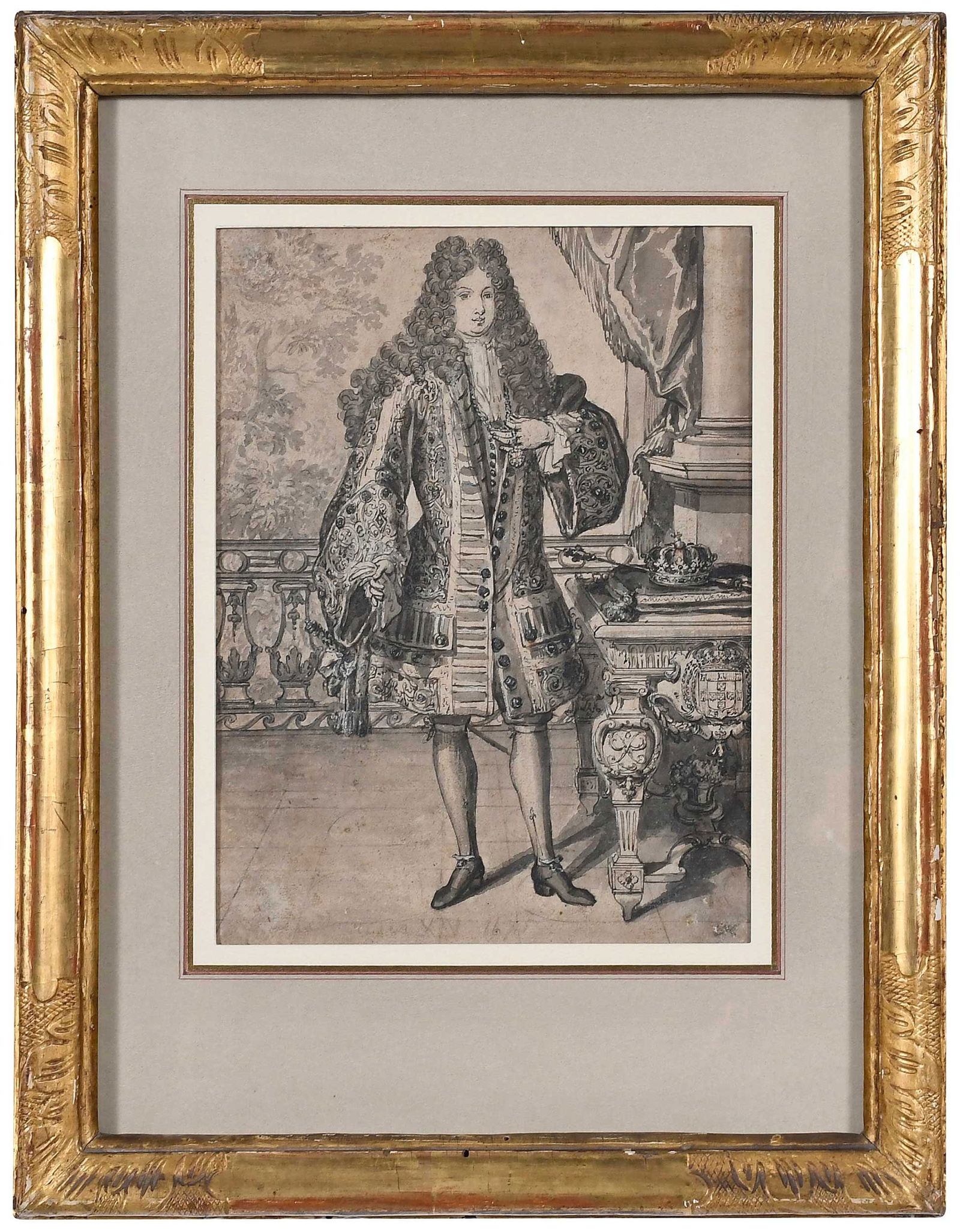 French School Drawing, Portrait of Dom Pedro II (1 of 5)