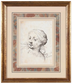 Italian School Portrait Drawing