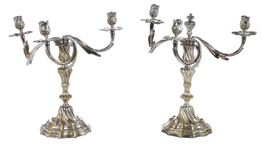 Pair of Silver Plate Candelabra