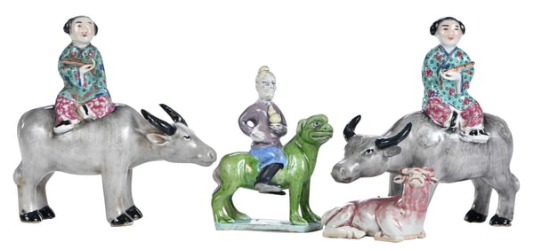 Four Chinese Export Porcelain Animals