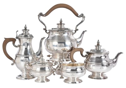 Five Piece George V English Silver Tea Service