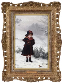 Ernest Gustave Girardot, Young Girl with Bird