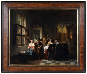 Henri Diddaert, A Gathering in a Dutch Interior