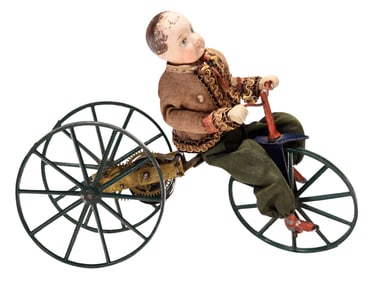 French Mechanical Boy Riding a Tricycle