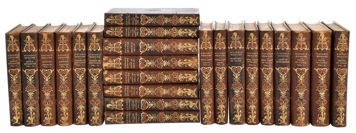 Secret Memoirs of the Courts of Europe, 23 Volumes, Illustrated in Fine Bindings