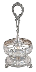 New York Coin Silver Cruet Stand